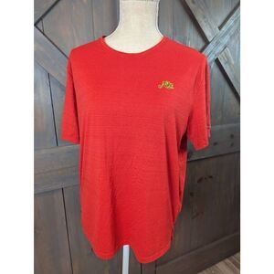 Nike Dri-Fit T-shirt Men's Medium Red Brushed Polyester Crew Neck Short Sleeve